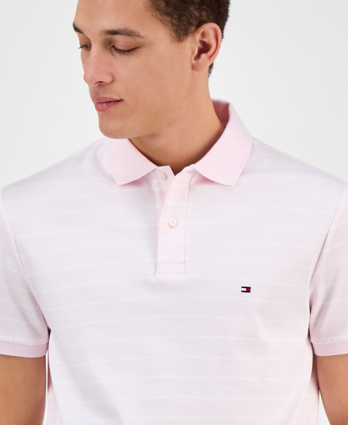 Tommy Hilfiger Men's Regular-fit Ultra Soft Liquid Cotton Polo Shirts In Pink