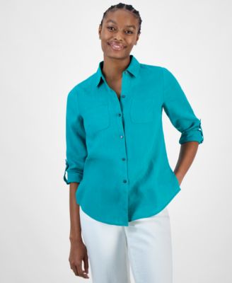Women's 100% Linen Shirt, Created for Macy's