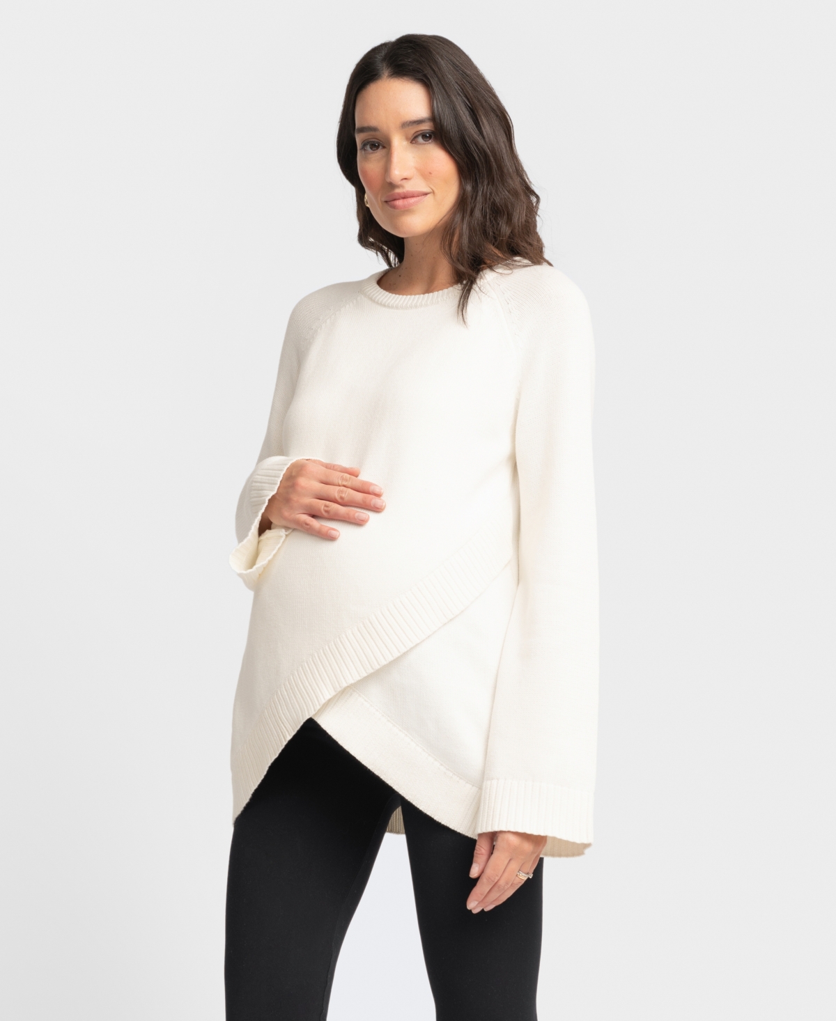 SERAPHINE WOMEN'S MATERNITY CREW NECK SWEATER 