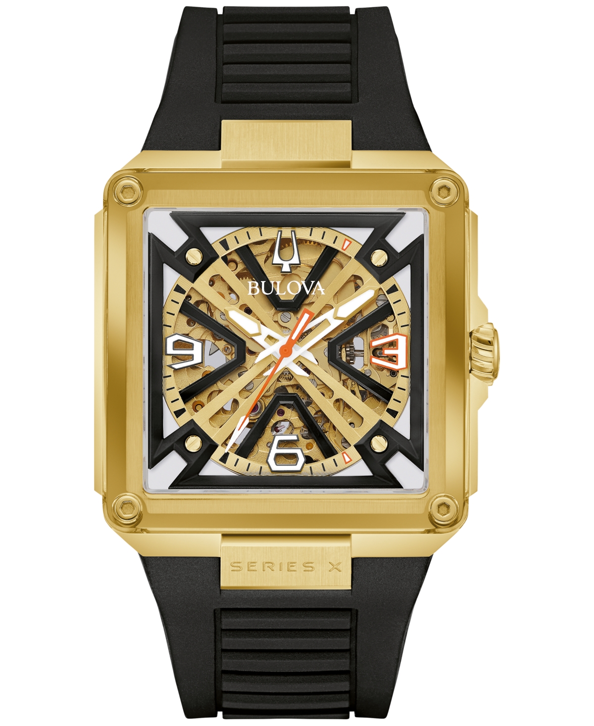 Bulova Limited Edition Men's Series X Se Automatic Black Hnbr Rubber Strap Watch 39mm
