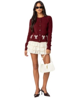 Womens Rona Bow Knit Cardigan