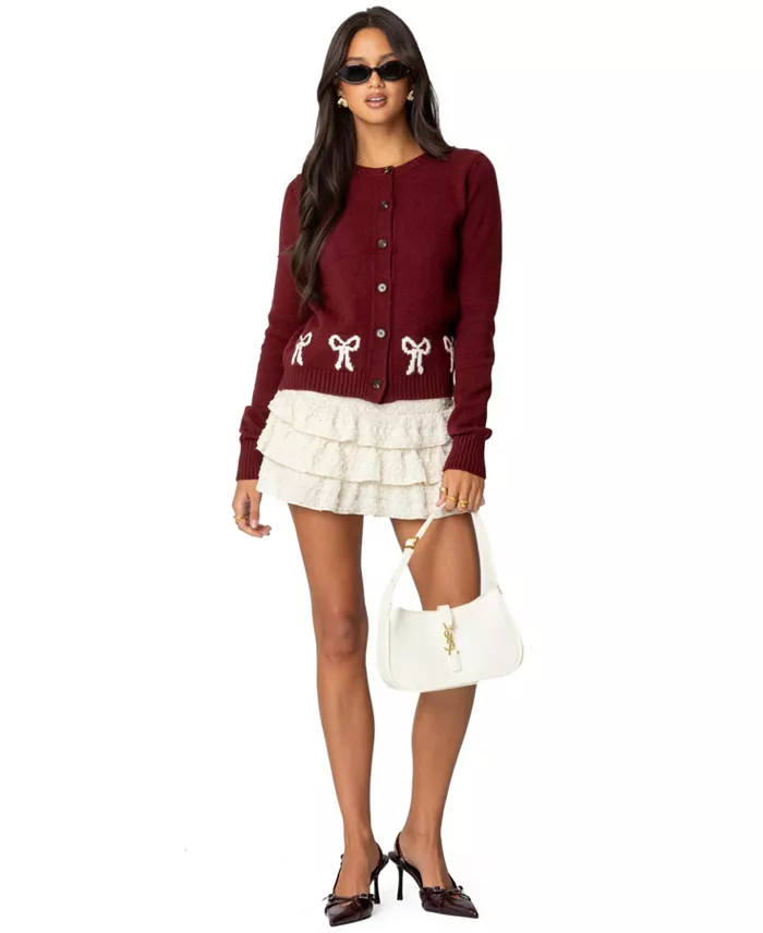 Womens Rona Bow Knit Cardigan - thumbnail 5