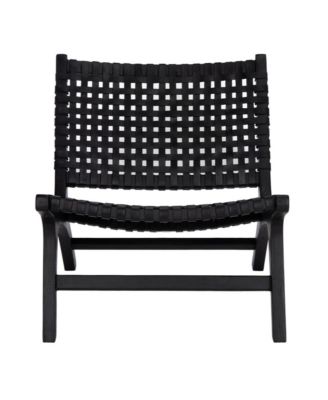 Luna Leather Woven Accent Chair