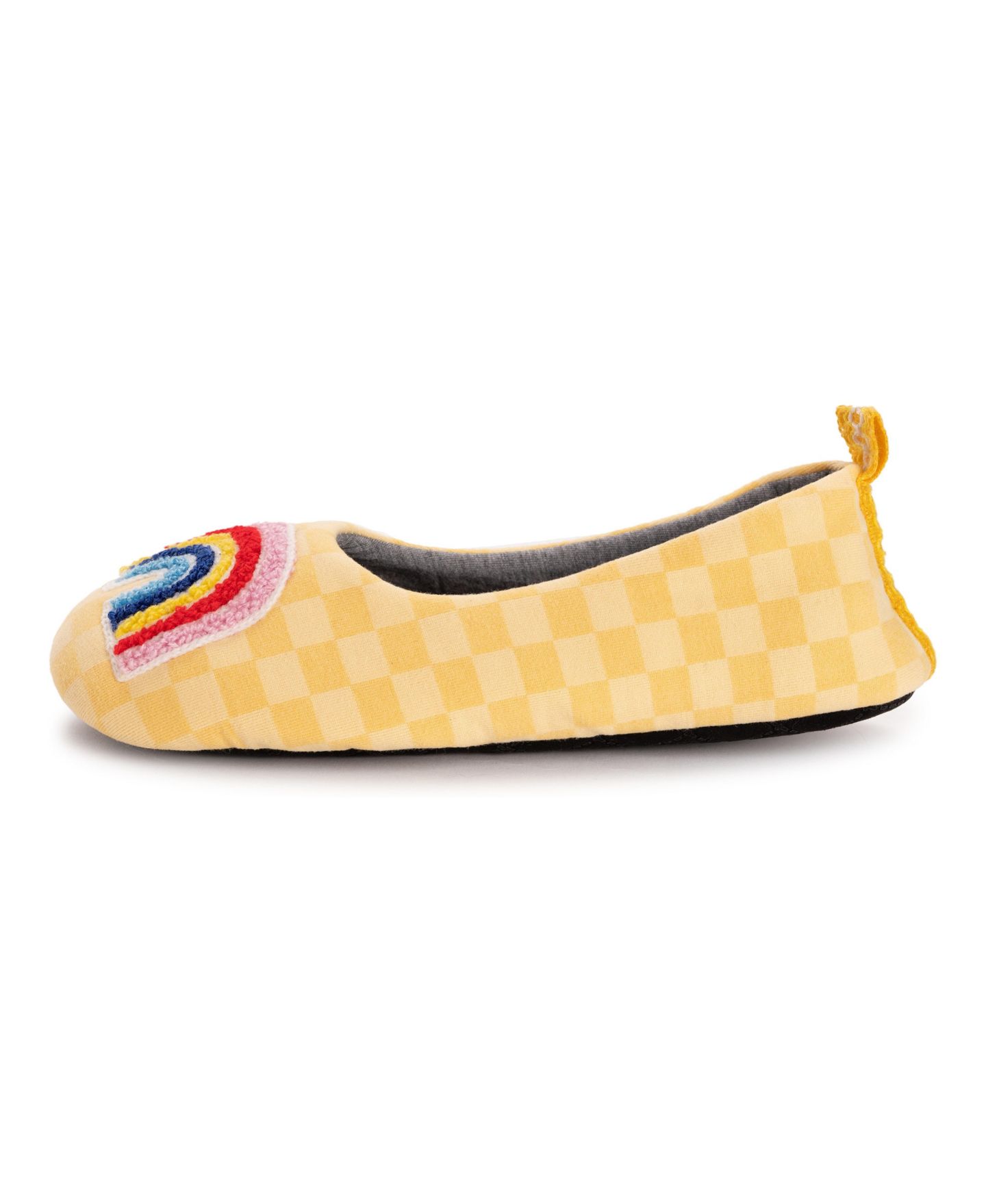 Женские тапочки MUK LUKS Travel Ballerina Slipper with Patch, цвет: Жёлтый — фото 5