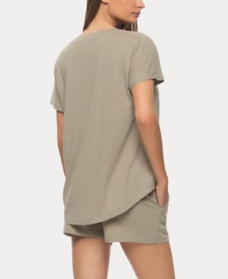 Women's Lauren Linen Jersey Pullover Top and Shorts Sleepwear