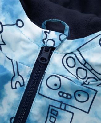 Toddler Boys Fleece Lined Windbreaker Rain Jacket