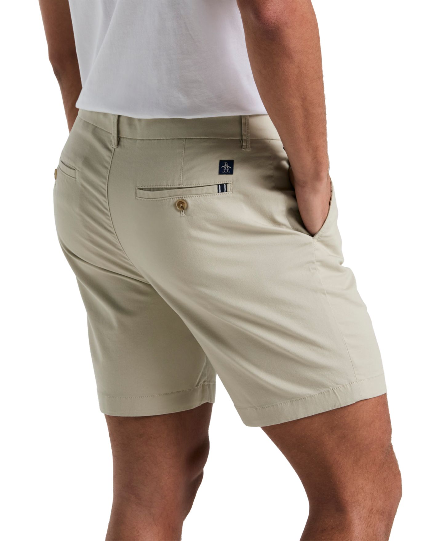 Мужские шорты Original Penguin Slim-Fit 8" Chino, цвет: Серый — фото 3