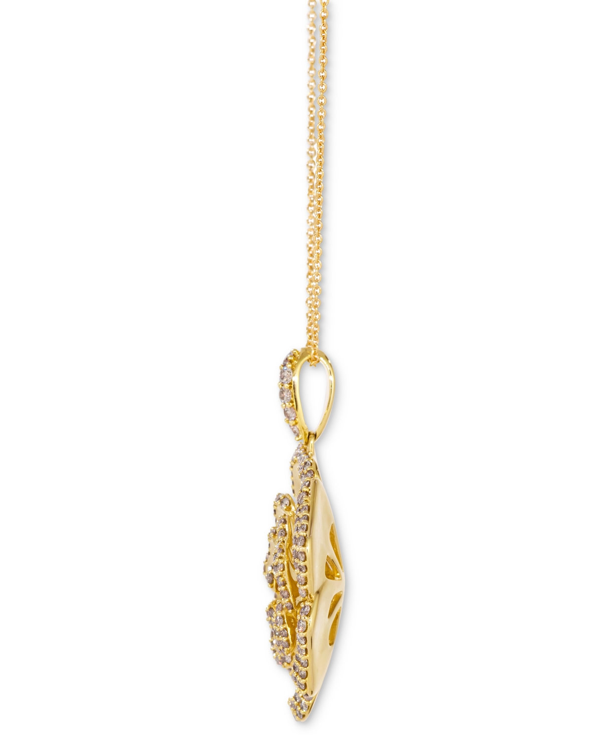 Le Vian Nude Diamond Rose Adjustable 20" Pendant Necklace (1 Ct. T.w.) In 14k Rose Gold In Yellow Gold
