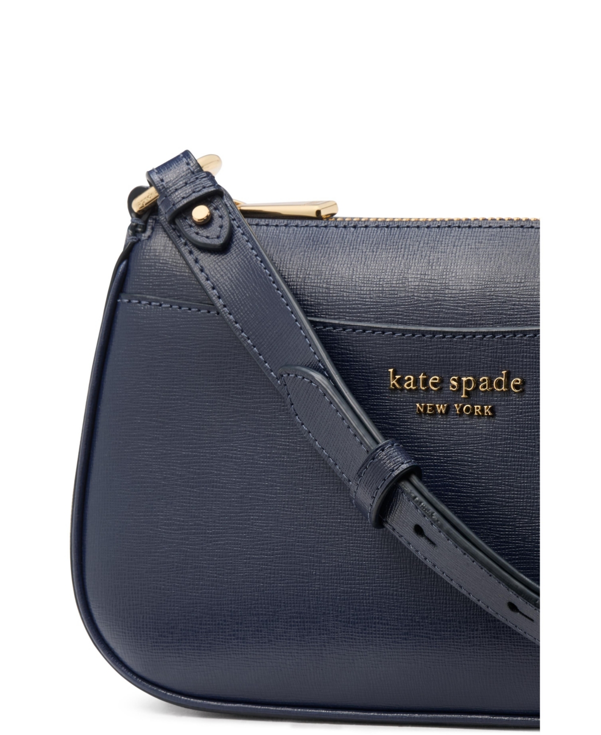 Shop Kate Spade Bleecker Small Crossbody Bag In Parisian Navy