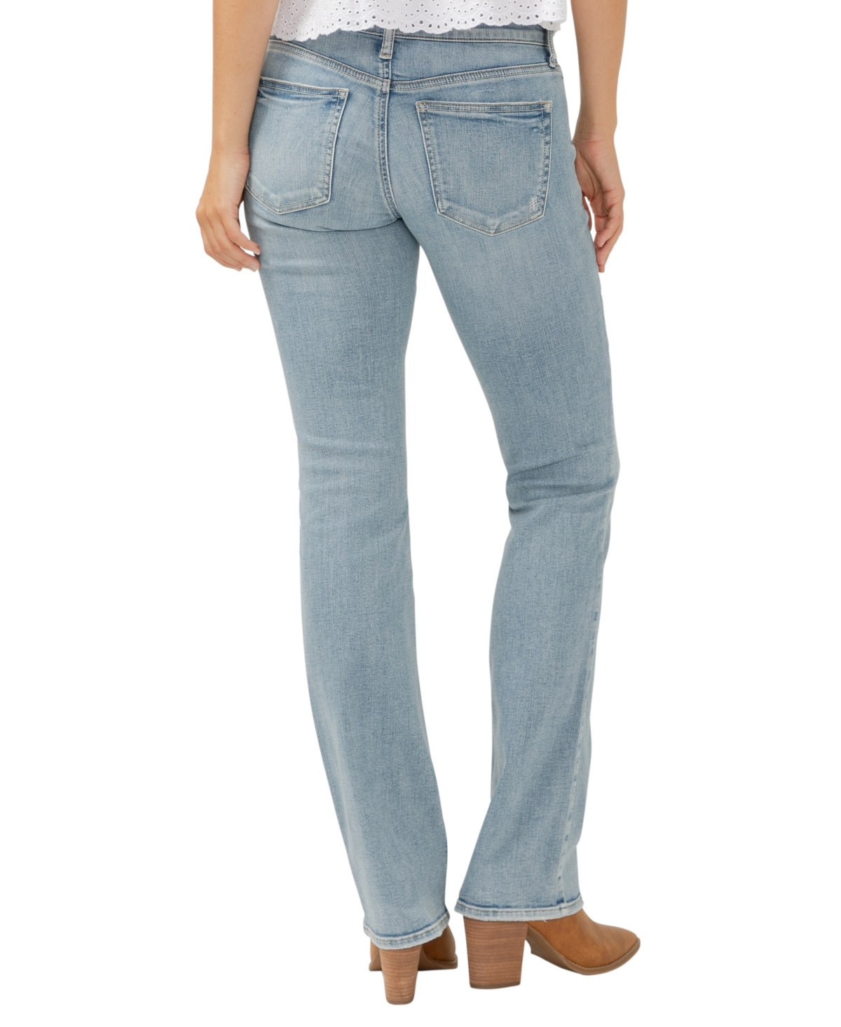 Shop Silver Jeans Co. Women's Britt Low Rise Curvy Fit Slim Bootcut Jeans In Indigo