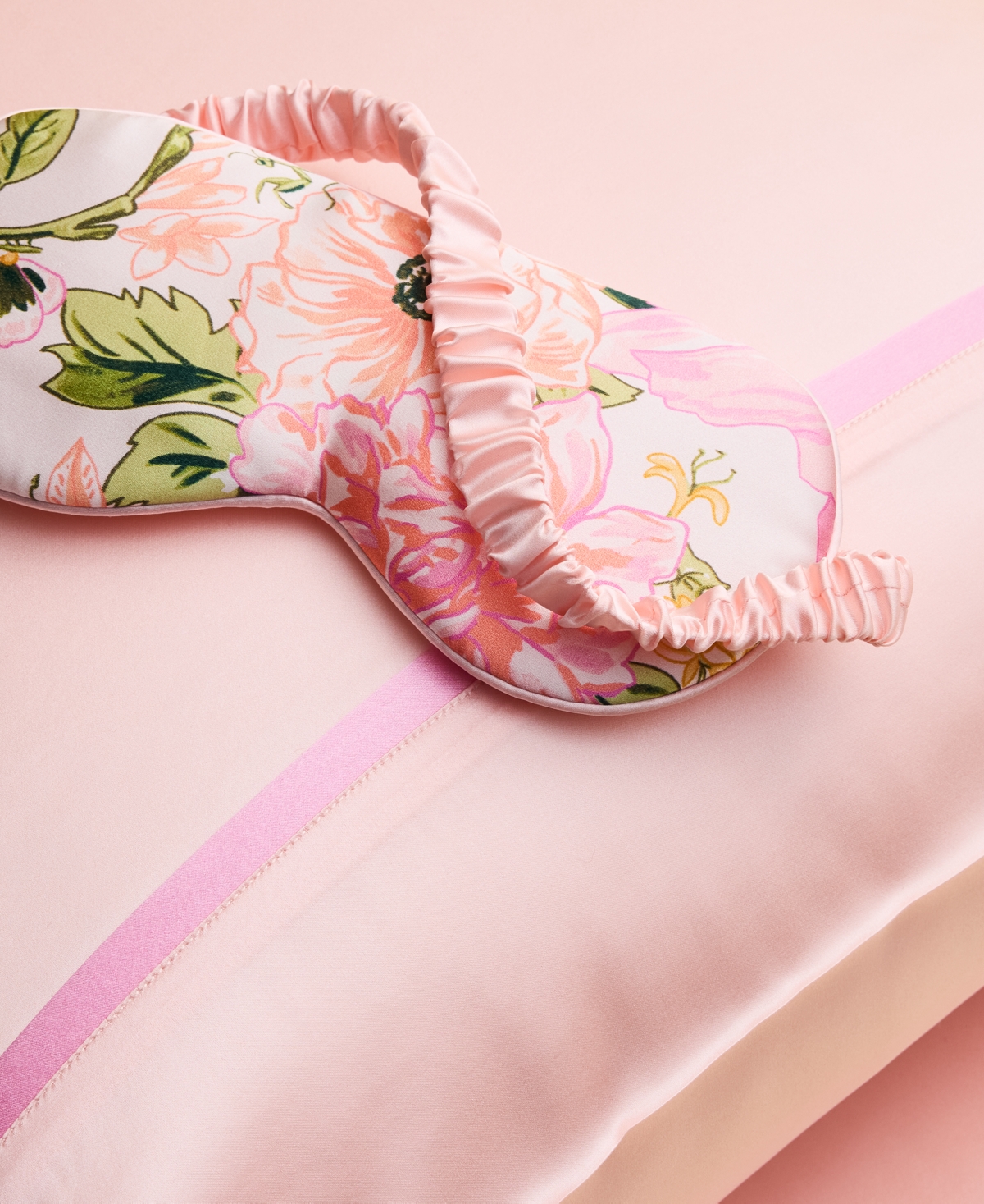 Macy's Flower Show Pillowcase And Eye Mask Sleep Set, Exclusively At  In Light Pink,floral Lady