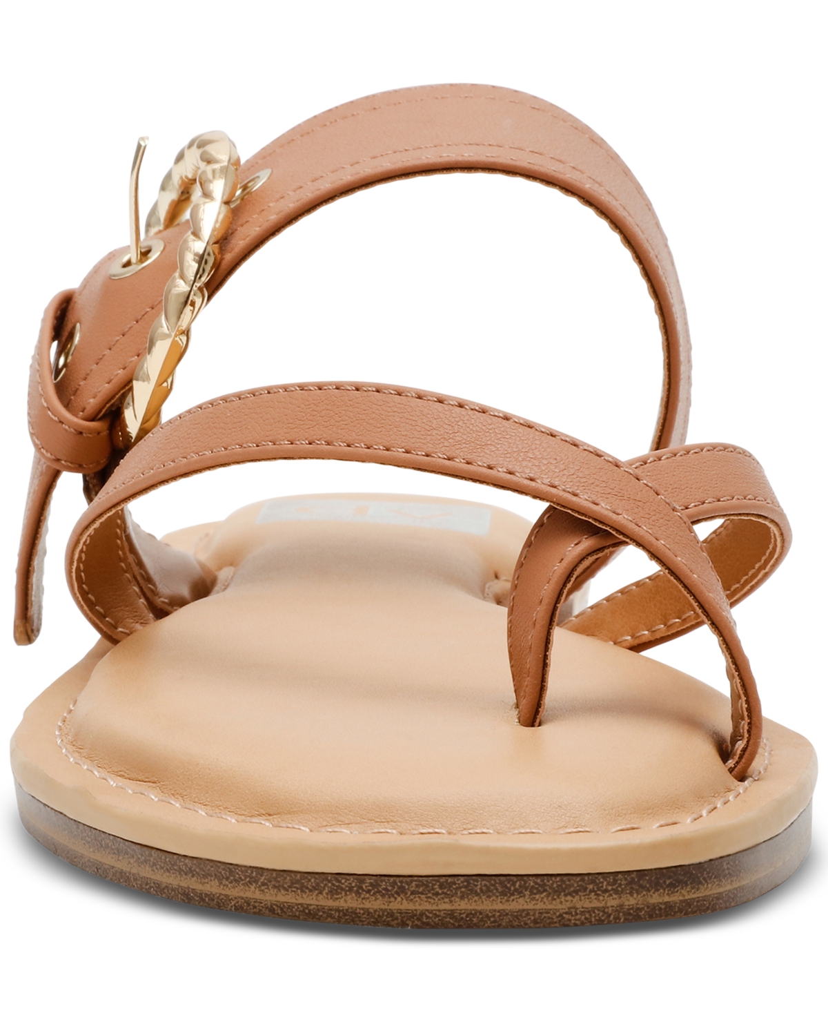 Dv Dolce Vita Women's Joolz Buckle Slip-on Flat Sandals In Cafe