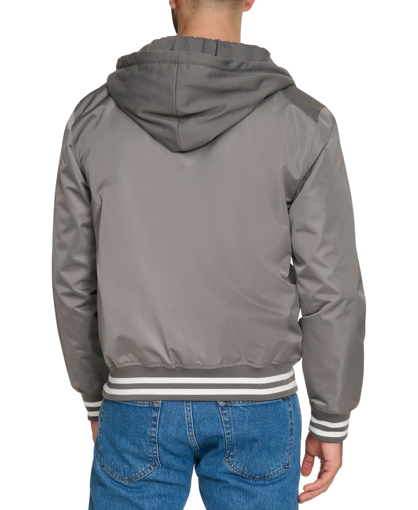 Мужская куртка Champion Jersey Hood Varsity Bomber, цвет: Оловянный — фото 2