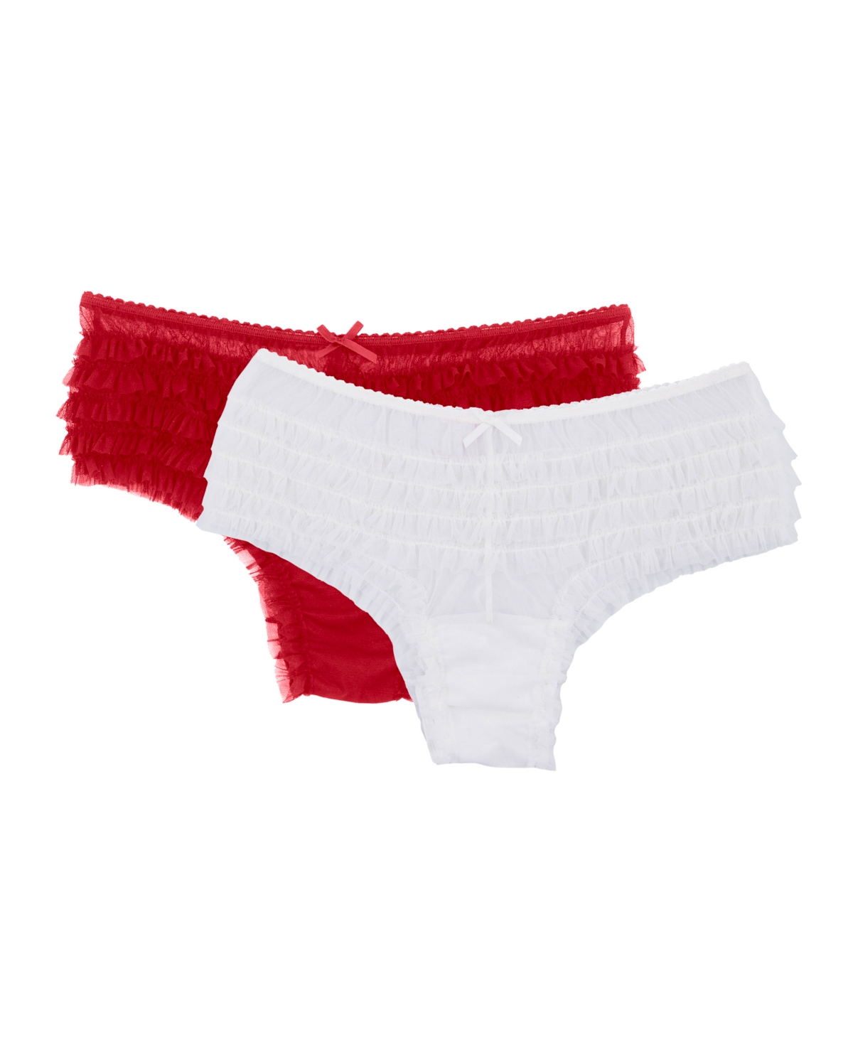 Jezebel Women's Veil 2 Pack Mesh Ruffle Cheeky Panty In Multi