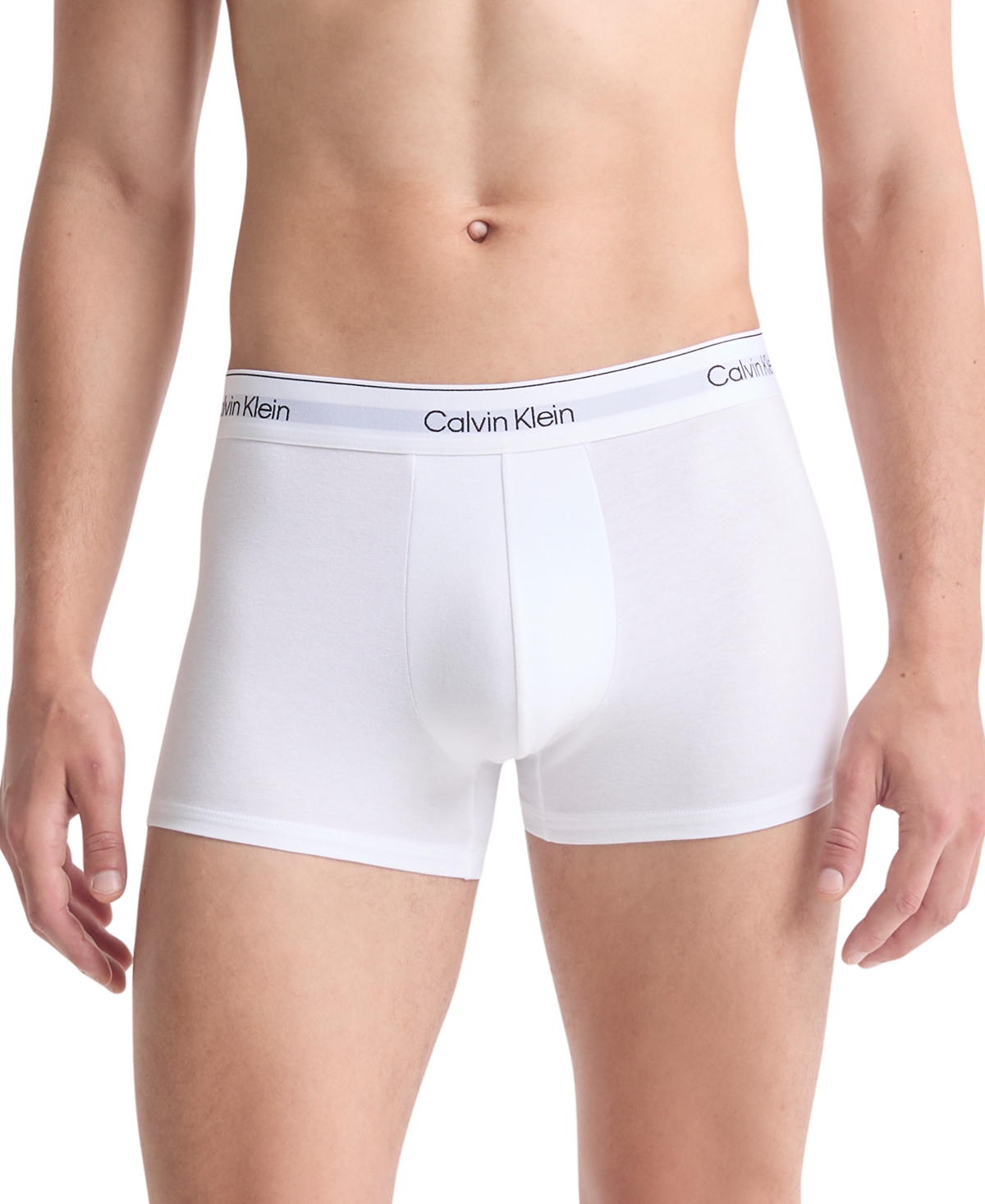 Calvin Klein Men's Cotton Stretch 3-pack Low Rise Trunk In White