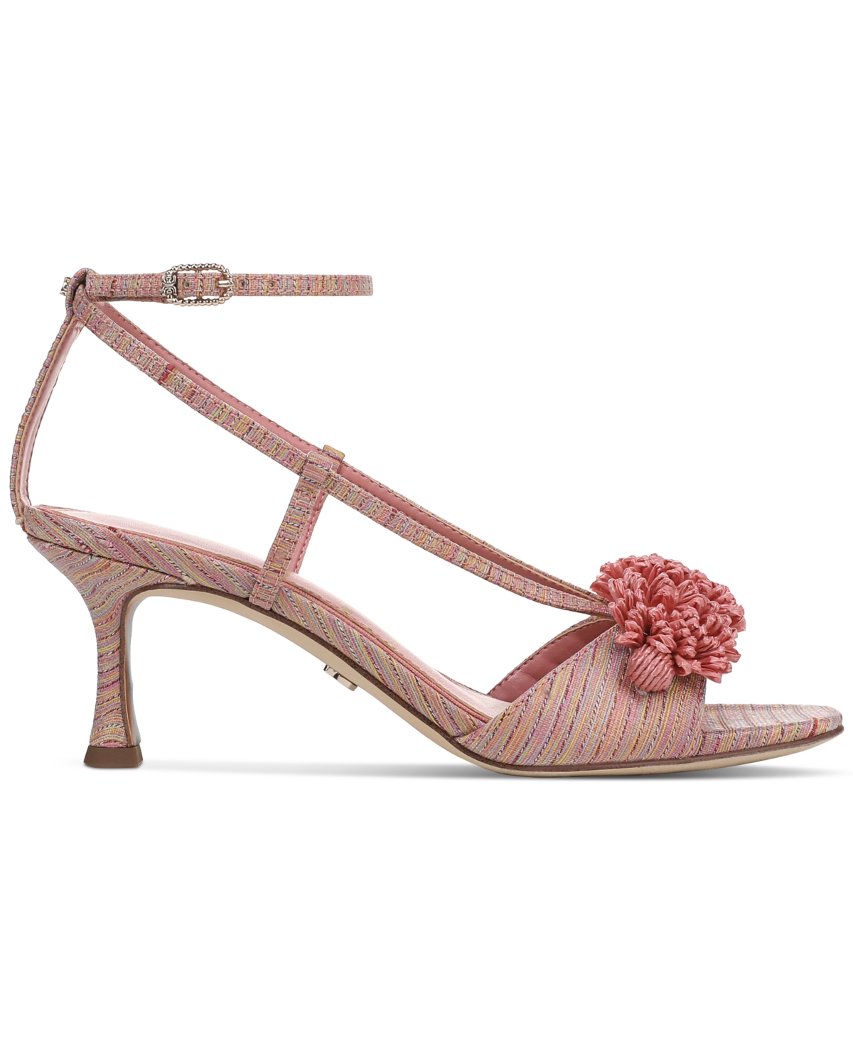 Sam Edelman Phoebe Kitten Heel Sandal Pink Lilly Silk In Pink Lilly Silk