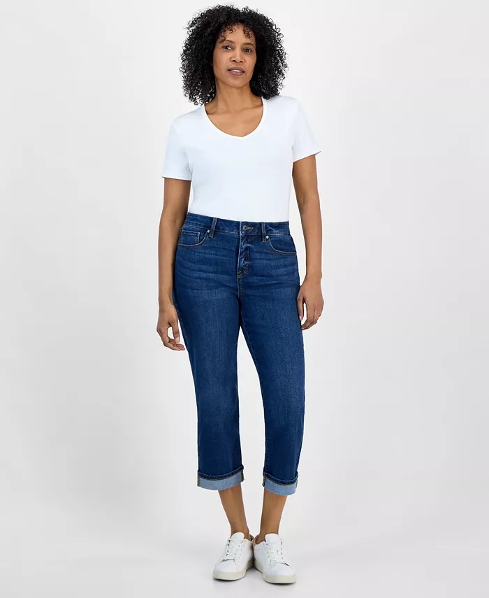 Women's Mid-Rise Curvy Capri Jeans - thumbnail 7