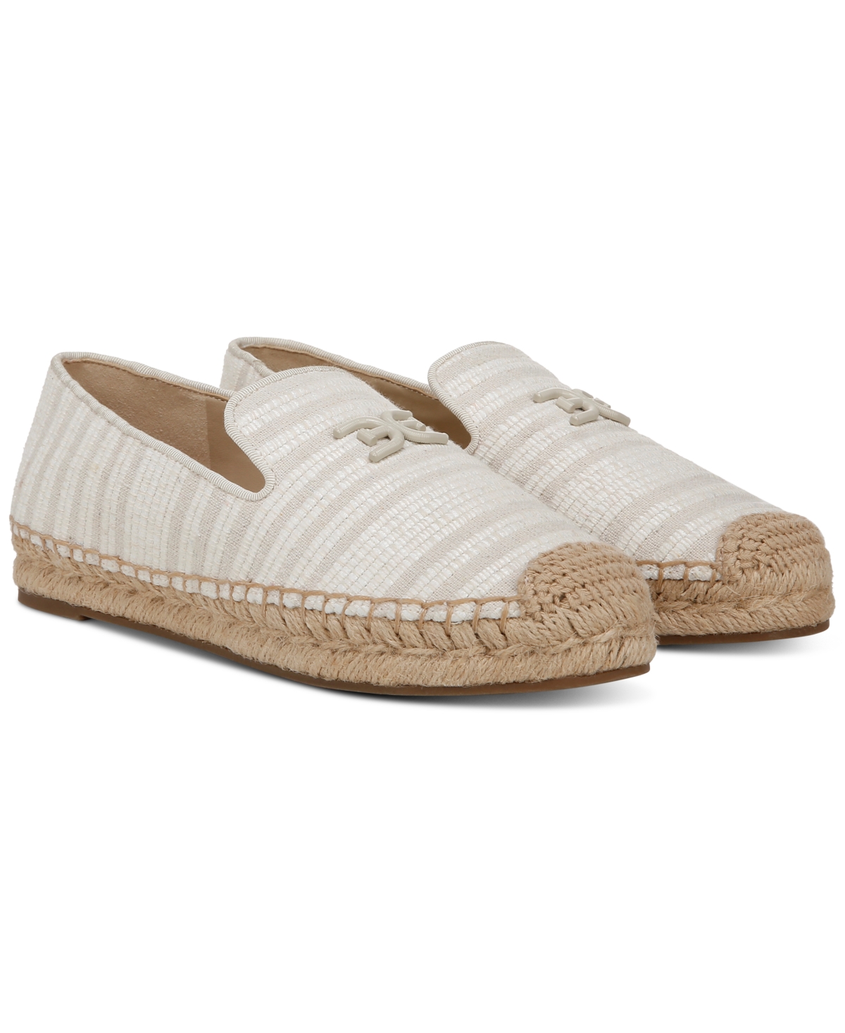 Shop Sam Edelman Women's Kathleen Espadrille Flats In White Natural Canvas