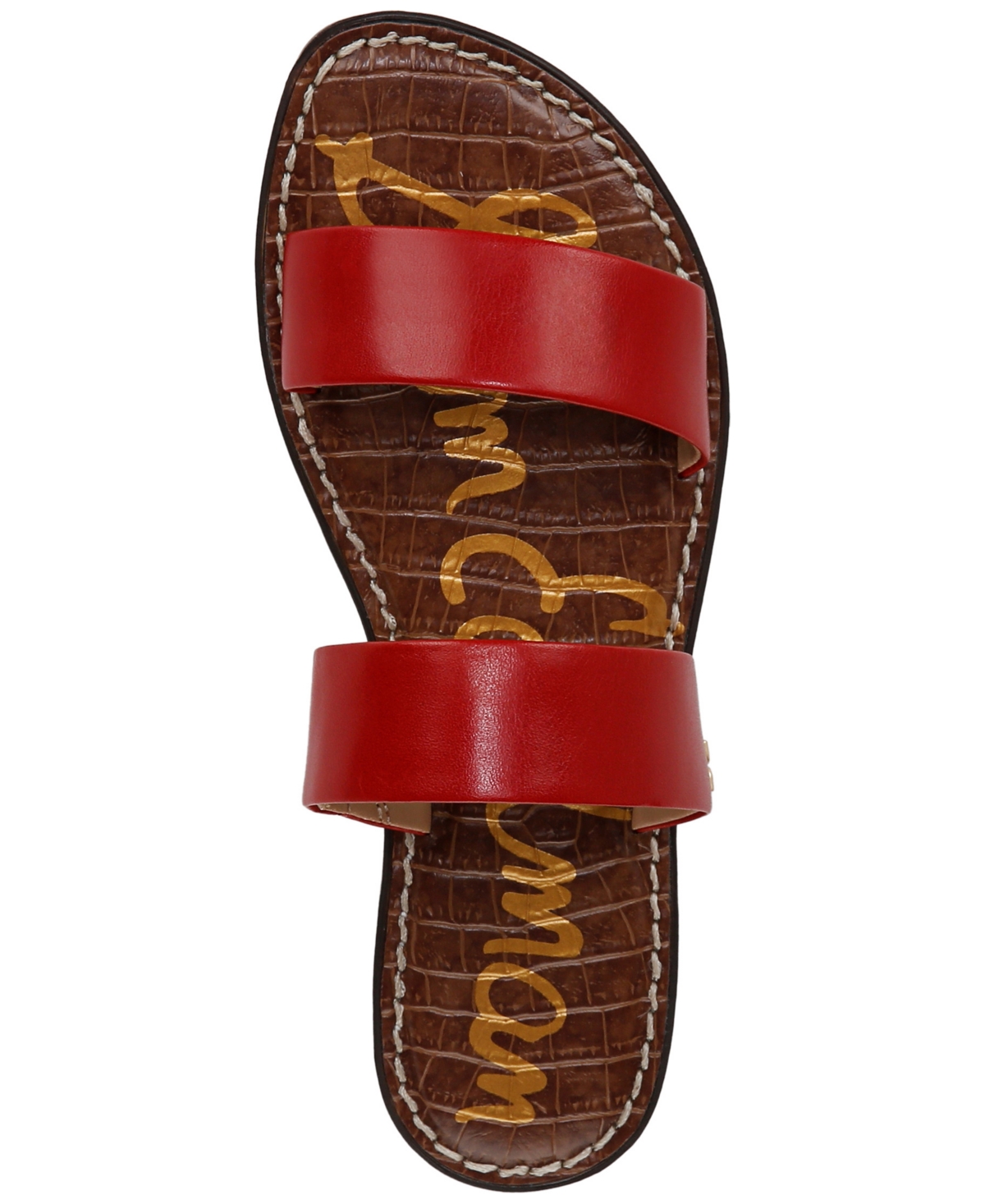 Sam Edelman Gala Slide Sandal In Summer Red Leather