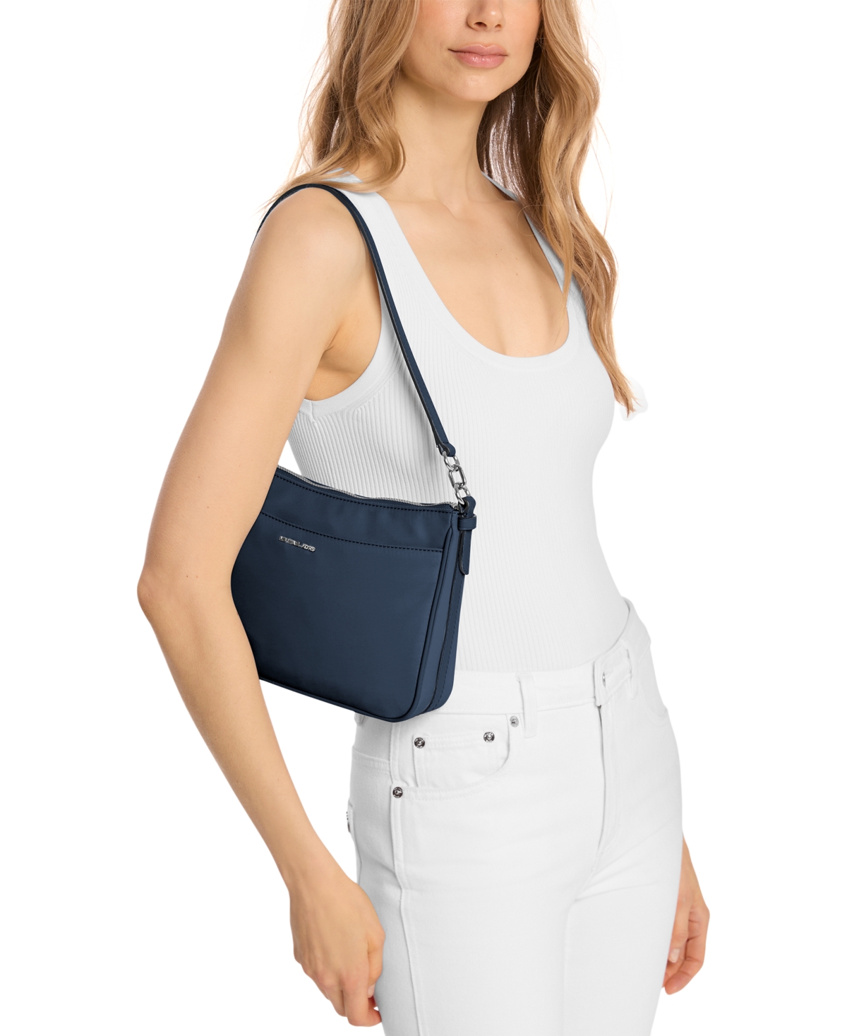 Michael Kors Michael  Jet Set Small Top Zip Pochette Crossbody In Navy
