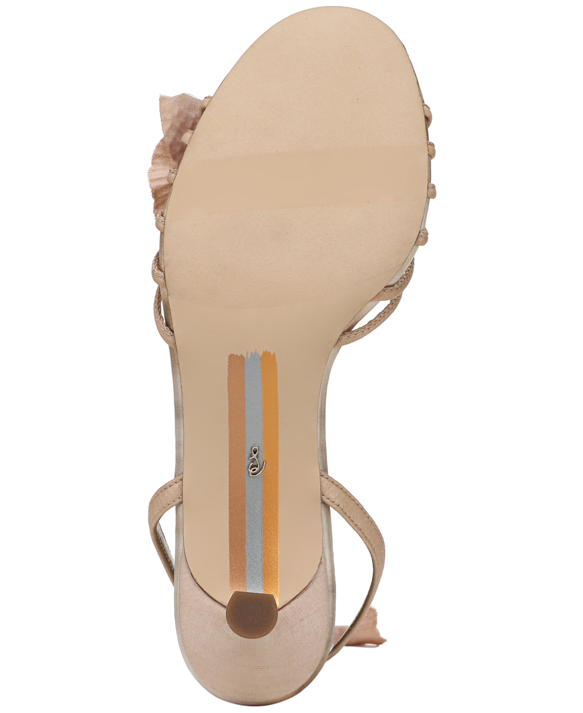 Sam Edelman Carla Lace Up Kitten Heel Ecru Beige Silk In Ecru Beige Silk