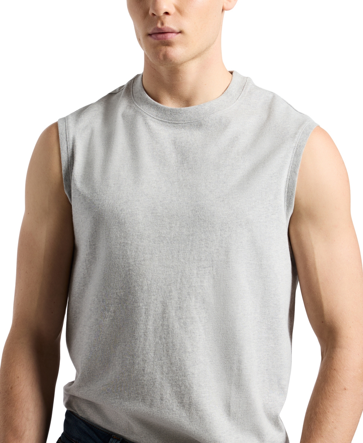 Men's Sleeveless Crew Neck Relaxed Tank Top