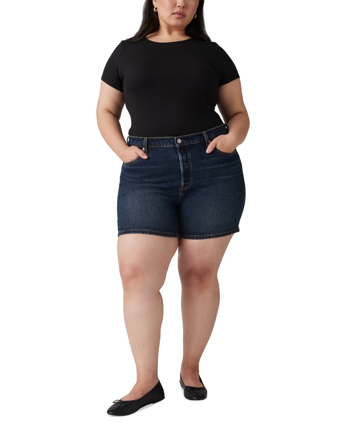 Shop Levi's Plus Size 501 Original High-rise Shorts In Update Forward