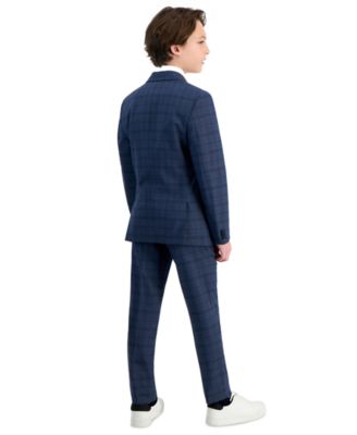 Big Boys Slim-Fit Plaid Suit  
