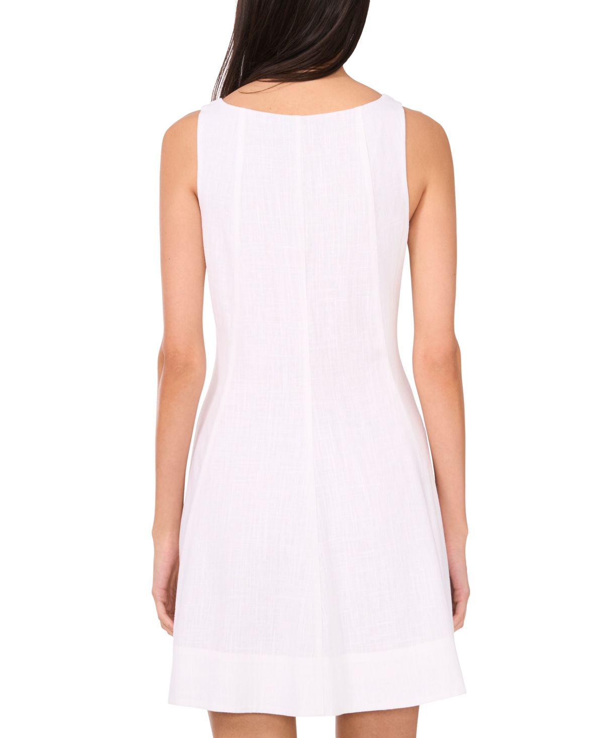 1.state Sleeveless Full Circle Minidress In Ultra White