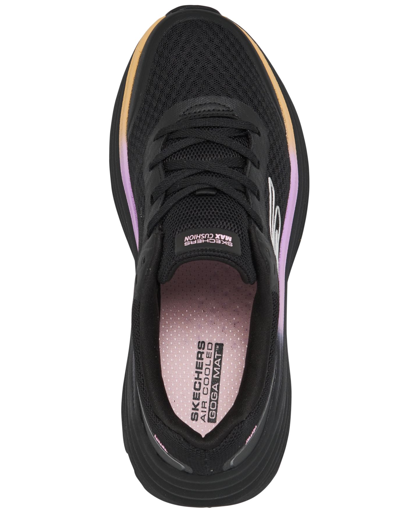 Женские кроссовки Skechers Max Cushioning Endeavour Athletic Running, цвет: Чёрный / Розовый — фото 5