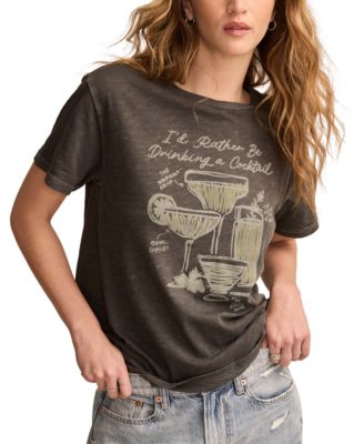 Lucky Brand - Women's Rather Be Drinking Cotton Boyfriend T-Shirt