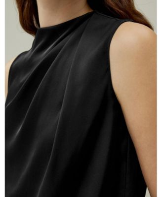 Women's Sleeveless Minimalist Silk Top