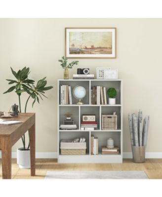 7-Section Freestanding Bookshelf for Kids Room, Classroom, Nursery, or Daycare