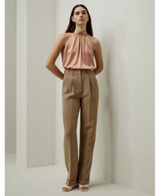 Graceful Breeze Silk Halter Top for Women