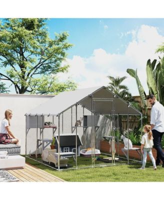 94.5" Extra Large Catio, Outdoor Cat Enclosure with Waterproof Cover