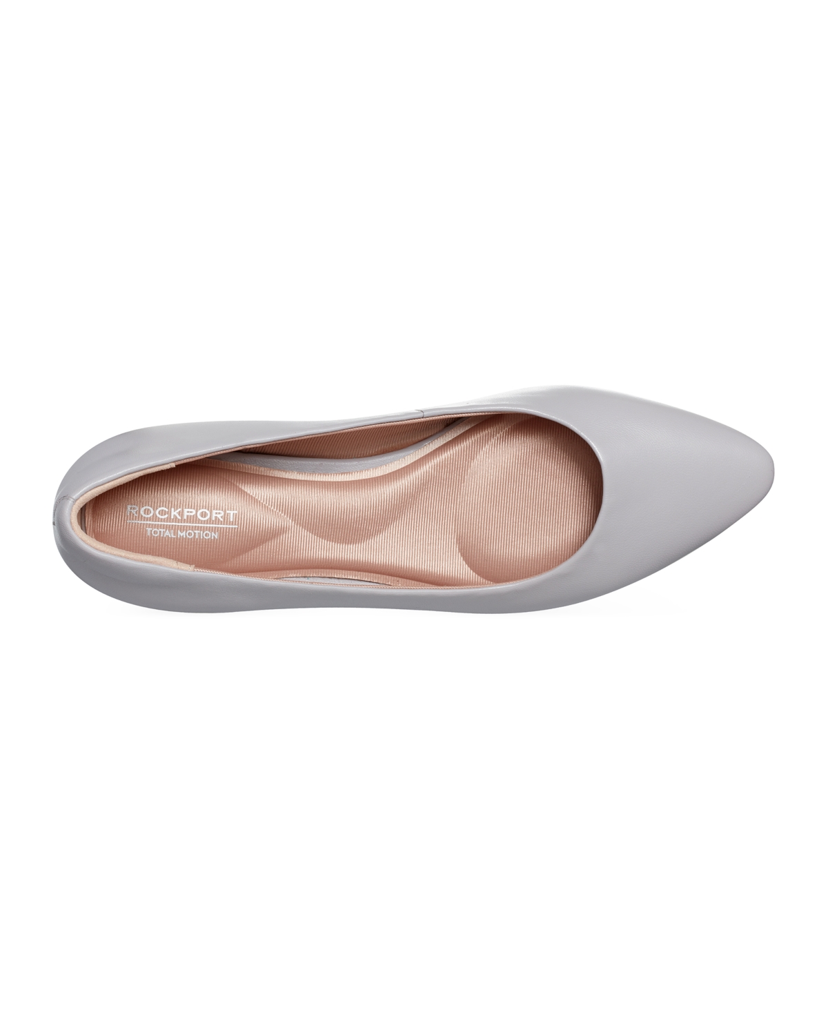 Shop Rockport Women's Tessa Total Motion Pointy Toe Dress Flats In Light Blue Leather