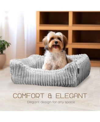 Jacquard Cuddler, Ultra-Soft & Elegant Pet Bed for Dogs & Cats, Charcoal