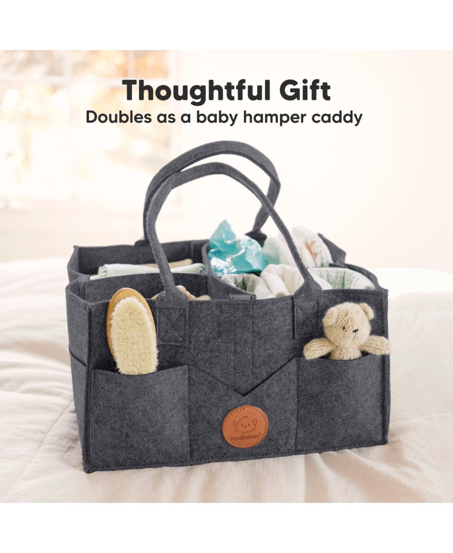 Original Baby Diaper Caddy Organizer, Large Storage Caddy Organizer for Nursery, Changing Table