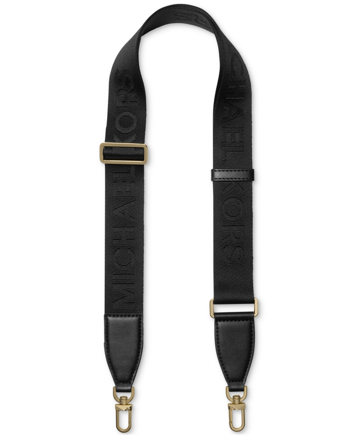 Michael Kors Michael  Jet Set Travel Logo Webbing Strap In Black,black