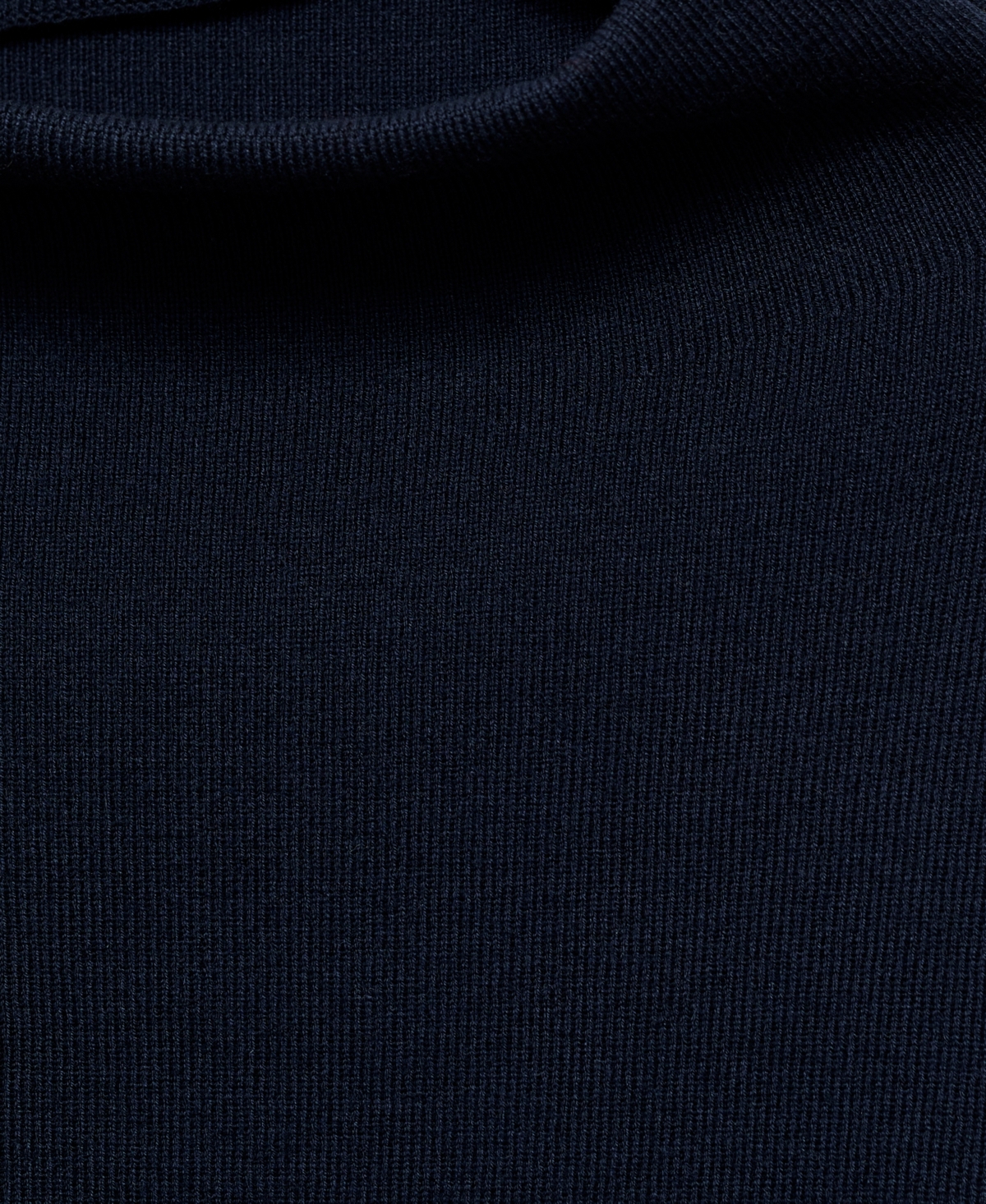 Mango Women's Asymmetric Neck Knitted Sweater In Dark Navy