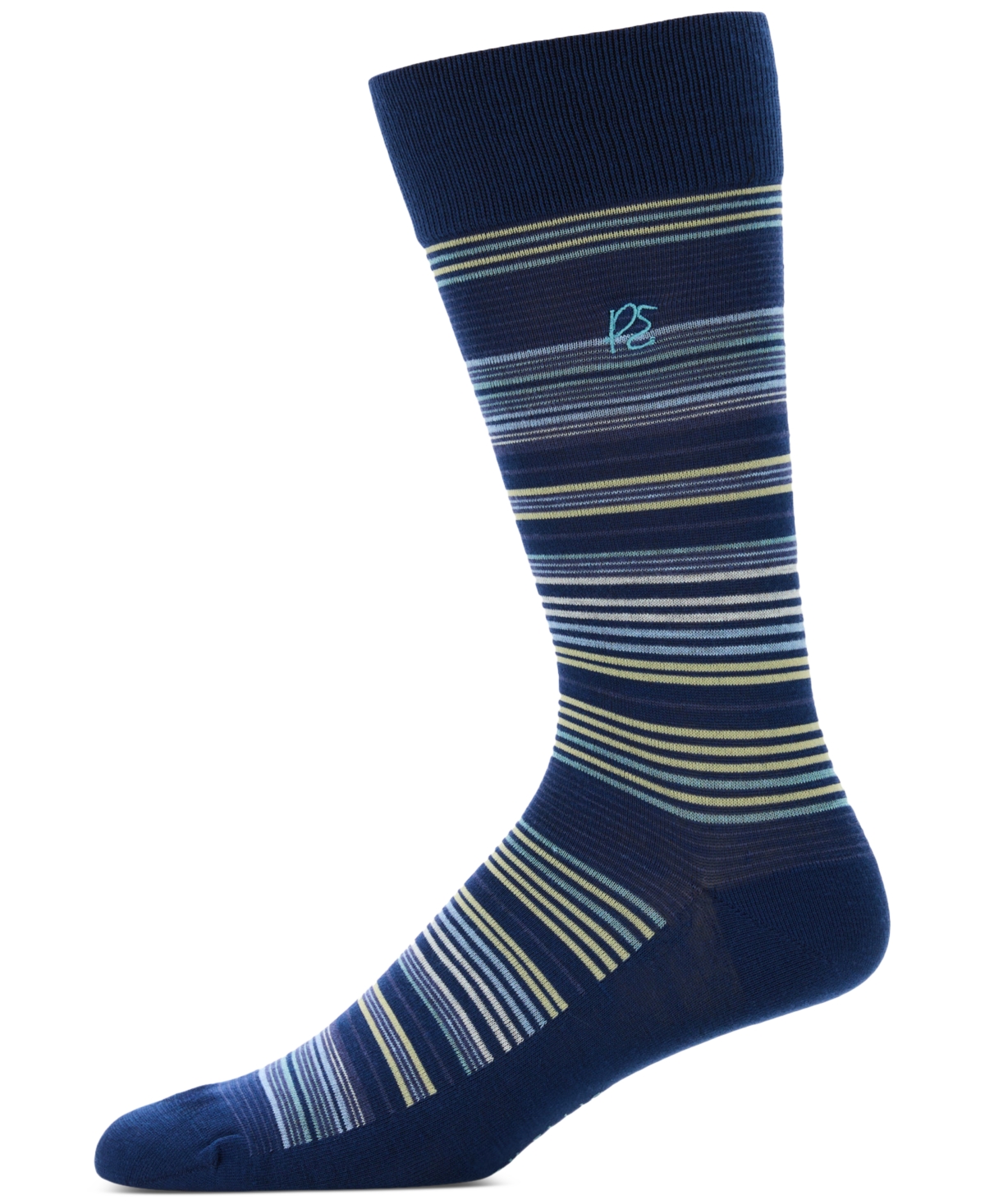 Men's Striped Crew Socks - NAVY PEONY