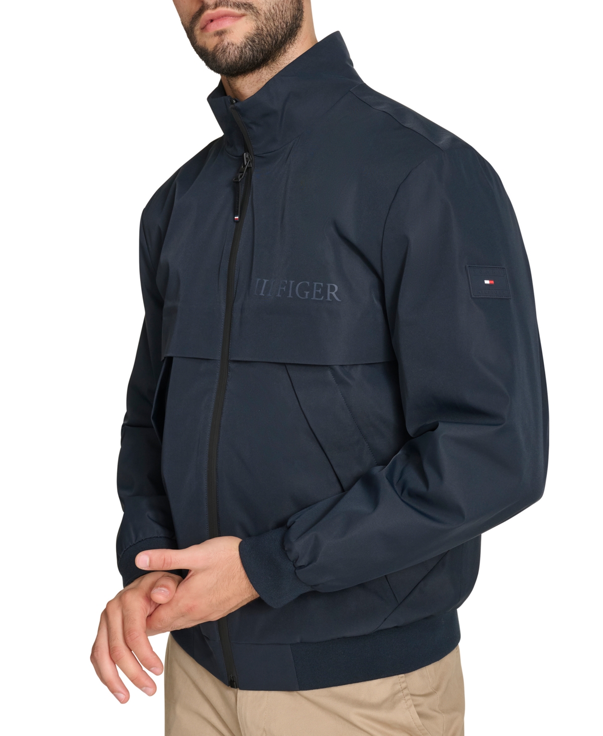 Tommy Hilfiger Men's Tech Bomber Jacket In Navy