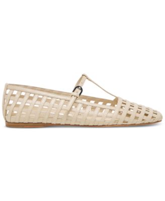 Women's Rains T-Strap Woven Mary Jane Flats