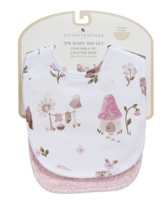 Baby Girls 2-Pack Mushroom House Collection Bib