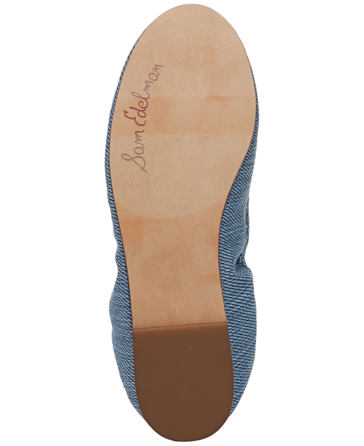 Shop Sam Edelman Women's Felicia Ballet Flats In Vintage Denim Fabric