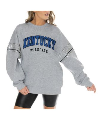 Gameday Couture - Women's Heather Gray Kentucky Wildcats Competitive Edge Oversized Fleece Pullover Sweatshirt