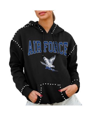 Gameday Couture - Women's Black Air Force Falcons Studded Pullover Hoodie