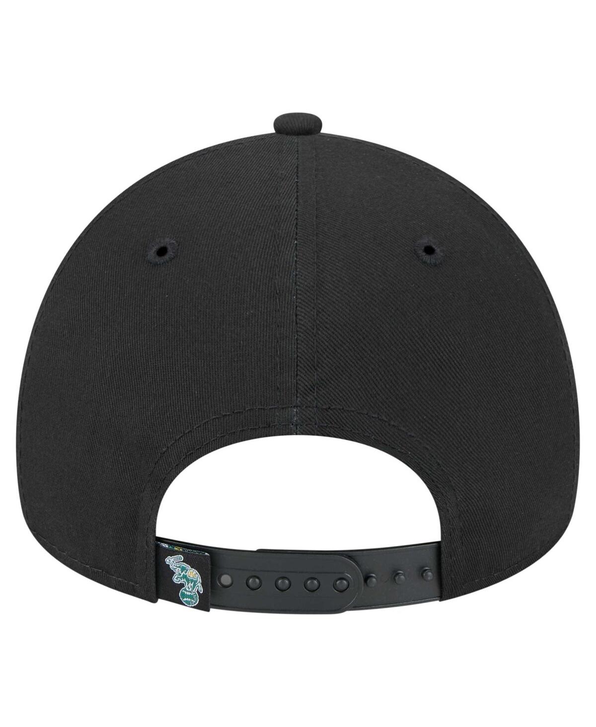NEW ERA MEN'S BLACK OAKLAND ATHLETICS 9FORTY A-FRAME ADJUSTABLE HAT 