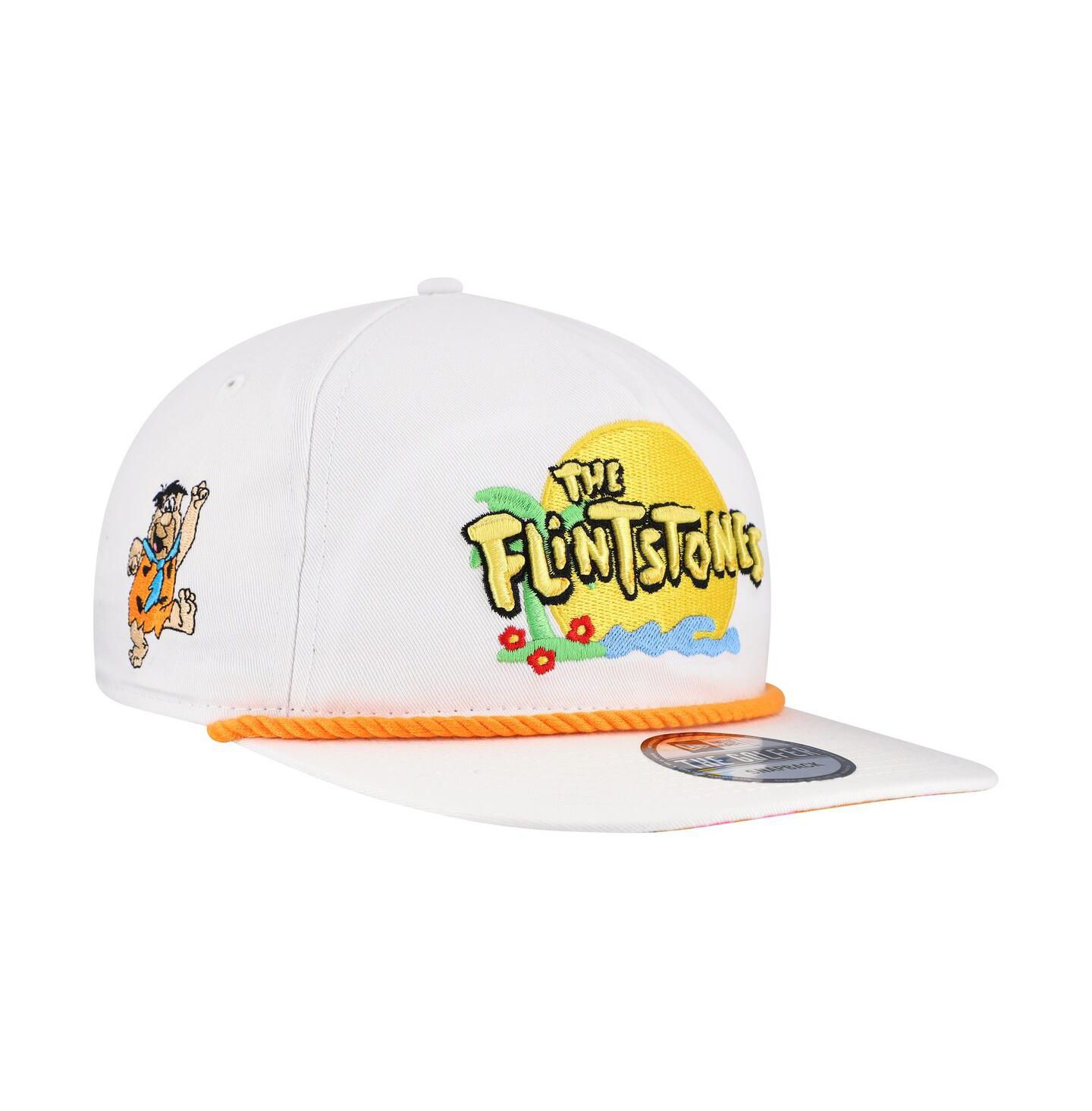 Мужская кепка New Era White The Flintstones Golfer Adjustable Hat — фото 1