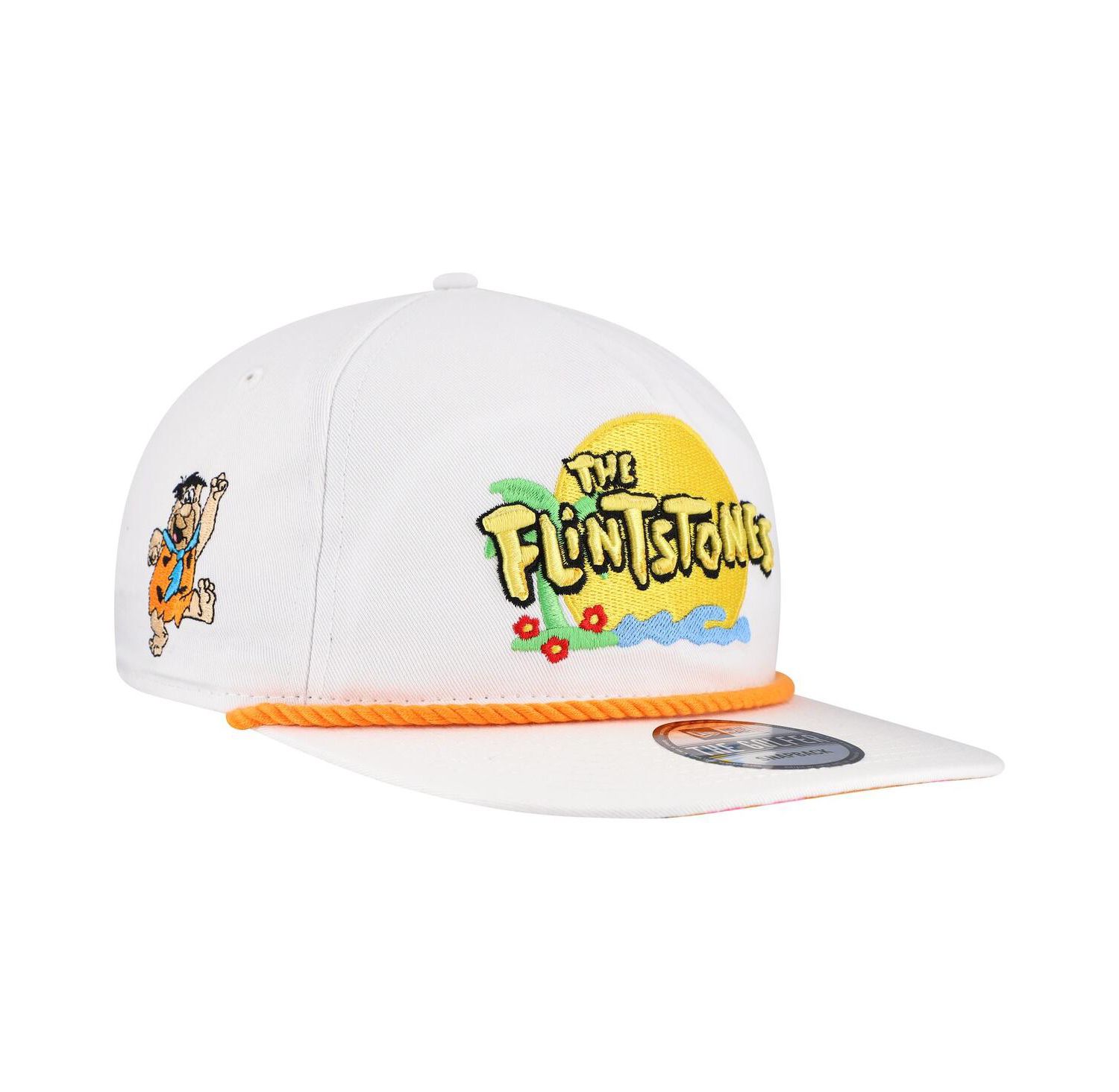 Men's White The Flintstones Golfer Adjustable Hat